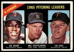 #224 AL Pitching Leaders Jim Grant / Jim Kaat / Mel Stottlemyre 