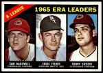 #222 AL ERA Leaders Eddie Fisher / Sam McDowell / Sonny Siebert 