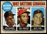 #1 NL Batting Leaders Roberto Clemente / Matty Alou / Tony Gonzalez 