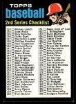 #123 Checklist 2  The Card Number in Lower Right on Back 