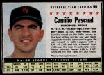 #99 Camilo Pascual  Hand cut - Minneapolis 