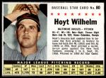 #80 Hoyt Wilhelm  Hand Cut 