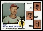 #497 Cardinals Leaders Red Schoendienst / Vern Benson / George Kissell / Barney Schultz Brown 