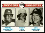 #719 Dodgers Prospects Pedro Guerrero / Rudy Law / Joe Simpson 