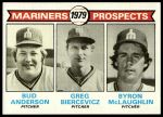 #712 Mariners Prospects Bud Anderson / Greg Biercevicz / Byron McLaughlin 