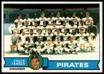 #244 Pirates Team Checklist Chuck Tanner 