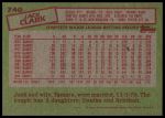 1985 Topps #740 Jack Clark<br />B85T 08 4297<br /><a class='button AddToCart' data-ajax='true' data-ajax-mode='replace' data-ajax-update='#cart-info' href='/AddToCart?itemId=6981102&quantity=1&type=0'>Add To Cart</a>