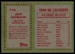 1985 Topps #718  -  Jeff Leonard All-Star<br />B85T 08 5010<br /><a class='button AddToCart' data-ajax='true' data-ajax-mode='replace' data-ajax-update='#cart-info' href='/AddToCart?itemId=6981845&quantity=1&type=0'>Add To Cart</a>