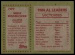 1985 Topps #709  -  Mike Boddicker All-Star<br />B85T 08 5200<br /><a class='button AddToCart' data-ajax='true' data-ajax-mode='replace' data-ajax-update='#cart-info' href='/AddToCart?itemId=6982097&quantity=1&type=0'>Add To Cart</a>