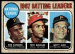 #1 NL Batting Leaders Roberto Clemente / Matty Alou / Tony Gonzalez 