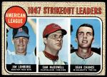 #12 AL Strikeout Leaders Dean Chance / Jim Lonborg / Sam McDowell 
