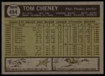 1961 Topps #494 Tom Cheney<br />B61T 14 9913<br /><a class='button AddToCart' data-ajax='true' data-ajax-mode='replace' data-ajax-update='#cart-info' href='/AddToCart?itemId=7012604&quantity=1&type=0'>Add To Cart</a>