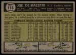 1961 Topps #116 Joe DeMaestri<br />B61T 15 0117<br /><a class='button AddToCart' data-ajax='true' data-ajax-mode='replace' data-ajax-update='#cart-info' href='/AddToCart?itemId=7012958&quantity=1&type=0'>Add To Cart</a>