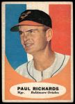 1961 Topps #131 Paul Richards<br />B61T 15 0154<br /><a class='button AddToCart' data-ajax='true' data-ajax-mode='replace' data-ajax-update='#cart-info' href='/AddToCart?itemId=7012996&quantity=1&type=0'>Add To Cart</a>