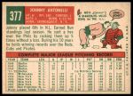 1959 Topps #377 Johnny Antonelli<br />B59T 14 8279<br /><a class='button AddToCart' data-ajax='true' data-ajax-mode='replace' data-ajax-update='#cart-info' href='/AddToCart?itemId=7016770&quantity=1&type=0'>Add To Cart</a>