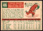 1959 Topps #406 Solly Drake<br />B59T 14 8329<br /><a class='button AddToCart' data-ajax='true' data-ajax-mode='replace' data-ajax-update='#cart-info' href='/AddToCart?itemId=7016867&quantity=1&type=0'>Add To Cart</a>
