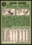 1967 Topps #110 Jack Aker<br />B67T 14 3236<br /><a class='button AddToCart' data-ajax='true' data-ajax-mode='replace' data-ajax-update='#cart-info' href='/AddToCart?itemId=7019602&quantity=1&type=0'>Add To Cart</a>