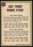 1967 Topps #137  -  Ron Clark / Jim Ollom Twins Rookies<br />B67T 14 3364<br /><a class='button AddToCart' data-ajax='true' data-ajax-mode='replace' data-ajax-update='#cart-info' href='/AddToCart?itemId=7019730&quantity=1&type=0'>Add To Cart</a>