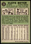 1967 Topps #328 Clete Boyer<br />B67T 14 3642<br /><a class='button AddToCart' data-ajax='true' data-ajax-mode='replace' data-ajax-update='#cart-info' href='/AddToCart?itemId=7020010&quantity=1&type=0'>Add To Cart</a>