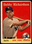 1958 Topps #101 WN Bobby Richardson<br />B58T 10 6645<br /><a class='button AddToCart' data-ajax='true' data-ajax-mode='replace' data-ajax-update='#cart-info' href='/AddToCart?itemId=7021165&quantity=1&type=0'>Add To Cart</a>