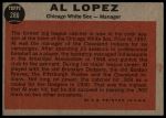 1962 Topps #286 Al Lopez<br />B62T 12 3343<br /><a class='button AddToCart' data-ajax='true' data-ajax-mode='replace' data-ajax-update='#cart-info' href='/AddToCart?itemId=7022160&quantity=1&type=0'>Add To Cart</a>