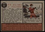 1962 Topps #362 Ty Cline<br />B62T 12 3417<br /><a class='button AddToCart' data-ajax='true' data-ajax-mode='replace' data-ajax-update='#cart-info' href='/AddToCart?itemId=7022259&quantity=1&type=0'>Add To Cart</a>