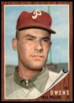 1962 Topps #212 Jim Owens<br />B62T 12 3543<br /><a class='button AddToCart' data-ajax='true' data-ajax-mode='replace' data-ajax-update='#cart-info' href='/AddToCart?itemId=7022424&quantity=1&type=0'>Add To Cart</a>