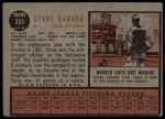 1962 Topps #355 Steve Barber<br />B62T 12 3668<br /><a class='button AddToCart' data-ajax='true' data-ajax-mode='replace' data-ajax-update='#cart-info' href='/AddToCart?itemId=7022678&quantity=1&type=0'>Add To Cart</a>