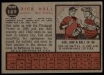 1962 Topps #189 NRM Dick Hall<br />B62T 12 3765<br /><a class='button AddToCart' data-ajax='true' data-ajax-mode='replace' data-ajax-update='#cart-info' href='/AddToCart?itemId=7022877&quantity=1&type=0'>Add To Cart</a>