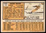 1963 Topps #117 Jacke Davis<br />B63T 10 9033<br /><a class='button AddToCart' data-ajax='true' data-ajax-mode='replace' data-ajax-update='#cart-info' href='/AddToCart?itemId=7024258&quantity=1&type=0'>Add To Cart</a>
