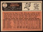 1966 Topps #438 Willie Smith<br />B66T 14 2809<br /><a class='button AddToCart' data-ajax='true' data-ajax-mode='replace' data-ajax-update='#cart-info' href='/AddToCart?itemId=7027774&quantity=1&type=0'>Add To Cart</a>