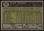 1961 Topps #183 Andre Rodgers<br />B61T 15 0418<br /><a class='button AddToCart' data-ajax='true' data-ajax-mode='replace' data-ajax-update='#cart-info' href='/AddToCart?itemId=7028854&quantity=1&type=0'>Add To Cart</a>