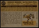 1960 Topps #479 Georges Maranda<br />B60T 14 0387<br /><a class='button AddToCart' data-ajax='true' data-ajax-mode='replace' data-ajax-update='#cart-info' href='/AddToCart?itemId=7029701&quantity=1&type=0'>Add To Cart</a>