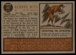 1962 Topps #287 George Witt<br />B62T 12 4151<br /><a class='button AddToCart' data-ajax='true' data-ajax-mode='replace' data-ajax-update='#cart-info' href='/AddToCart?itemId=7030295&quantity=1&type=0'>Add To Cart</a>