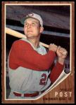 1962 Topps #148 NRM Wally Post<br />B62T 12 4167<br /><a class='button AddToCart' data-ajax='true' data-ajax-mode='replace' data-ajax-update='#cart-info' href='/AddToCart?itemId=7030311&quantity=1&type=0'>Add To Cart</a>