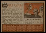 1962 Topps #149 NRM Bob Duliba<br />B62T 12 4471<br /><a class='button AddToCart' data-ajax='true' data-ajax-mode='replace' data-ajax-update='#cart-info' href='/AddToCart?itemId=7030622&quantity=1&type=0'>Add To Cart</a>