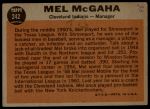 1962 Topps #242 Mel McGaha<br />B62T 12 4497<br /><a class='button AddToCart' data-ajax='true' data-ajax-mode='replace' data-ajax-update='#cart-info' href='/AddToCart?itemId=7030648&quantity=1&type=0'>Add To Cart</a>