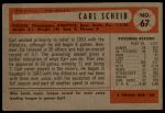 1954 Bowman #67 ERR1 Carl Scheib<br />B54B 02 5789<br /><a class='button AddToCart' data-ajax='true' data-ajax-mode='replace' data-ajax-update='#cart-info' href='/AddToCart?itemId=7031259&quantity=1&type=0'>Add To Cart</a>