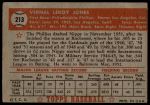 1952 Topps #213 Vernal 'Nippy' Jones<br />B52T 02 2654<br /><a class='button AddToCart' data-ajax='true' data-ajax-mode='replace' data-ajax-update='#cart-info' href='/AddToCart?itemId=7031434&quantity=1&type=0'>Add To Cart</a>