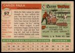 1955 Topps #97 Carlos Paula<br />B55T 03 2661<br /><a class='button AddToCart' data-ajax='true' data-ajax-mode='replace' data-ajax-update='#cart-info' href='/AddToCart?itemId=7032315&quantity=1&type=0'>Add To Cart</a>