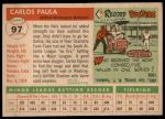 1955 Topps #97 Carlos Paula<br />B55T 03 2690<br /><a class='button AddToCart' data-ajax='true' data-ajax-mode='replace' data-ajax-update='#cart-info' href='/AddToCart?itemId=7032344&quantity=1&type=0'>Add To Cart</a>