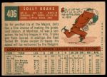 1959 Topps #406 Solly Drake<br />B59T 14 9088<br /><a class='button AddToCart' data-ajax='true' data-ajax-mode='replace' data-ajax-update='#cart-info' href='/AddToCart?itemId=7032727&quantity=1&type=0'>Add To Cart</a>