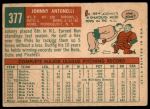 1959 Topps #377 Johnny Antonelli<br />B59T 14 9097<br /><a class='button AddToCart' data-ajax='true' data-ajax-mode='replace' data-ajax-update='#cart-info' href='/AddToCart?itemId=7032736&quantity=1&type=0'>Add To Cart</a>