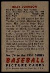 1951 Bowman #74 Billy Johnson<br />B51B 01 5550<br /><a class='button AddToCart' data-ajax='true' data-ajax-mode='replace' data-ajax-update='#cart-info' href='/AddToCart?itemId=7032980&quantity=1&type=0'>Add To Cart</a>