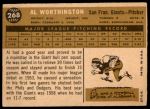 1960 Topps #268 Al Worthington<br />B60T 14 0730<br /><a class='button AddToCart' data-ajax='true' data-ajax-mode='replace' data-ajax-update='#cart-info' href='/AddToCart?itemId=7033318&quantity=1&type=0'>Add To Cart</a>