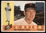 1960 Topps #268 Al Worthington<br />B60T 14 0730<br /><a class='button AddToCart' data-ajax='true' data-ajax-mode='replace' data-ajax-update='#cart-info' href='/AddToCart?itemId=7033318&quantity=1&type=0'>Add To Cart</a>