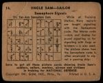 1941 Uncle Sam #14  Semaphore Signals<br />P41G 00 6288<br /><a class='button AddToCart' data-ajax='true' data-ajax-mode='replace' data-ajax-update='#cart-info' href='/AddToCart?itemId=7033653&quantity=1&type=0'>Add To Cart</a>