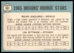 1965 Topps #501  -  Jim Rittwage / Ralph Gagliano Indians Rookies<br />B65T 12 6834<br /><a class='button AddToCart' data-ajax='true' data-ajax-mode='replace' data-ajax-update='#cart-info' href='/AddToCart?itemId=7034056&quantity=1&type=0'>Add To Cart</a>