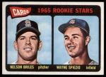 1965 Topps #431 "Briles" is not blacked out  -  Nelson Briles / Wayne Spiezo Cardinals Rookies<br />B65T 12 6887<br /><a class='button AddToCart' data-ajax='true' data-ajax-mode='replace' data-ajax-update='#cart-info' href='/AddToCart?itemId=7034123&quantity=1&type=0'>Add To Cart</a>