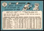 1965 Topps #184 May or may not have break in vertical line under the "D" in the word AND on back John Boozer<br />B65T 12 7009<br /><a class='button AddToCart' data-ajax='true' data-ajax-mode='replace' data-ajax-update='#cart-info' href='/AddToCart?itemId=7034247&quantity=1&type=0'>Add To Cart</a>